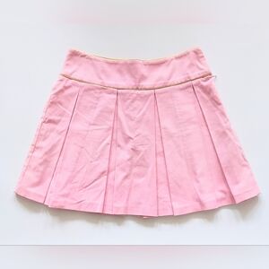 Tailor New York Pleated Corduroy Skirt Size 6 Pink Gold Trim Lined